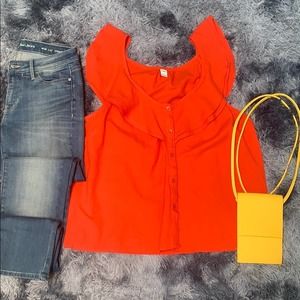 Old Navy red blouse